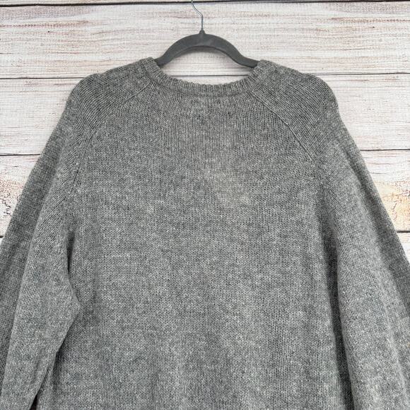 Vintage Polo Ralph Lauren Wool V-Neck Sweater Mens Medium Gray Deadstock NEW - Picture 4 of 14